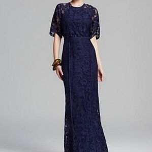 Cynthia Steffe Navy Lace Gown